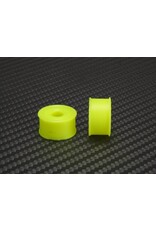 PN RACING PN MR2089R0 2WD DELRIN  FORMULA 11X20MM FLANGED REAR WHEELS 0 OFFSET: YELLOW (2)