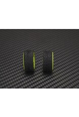 PN RACING PN MR2089R0 2WD DELRIN  FORMULA 11X20MM FLANGED REAR WHEELS 0 OFFSET: YELLOW (2)