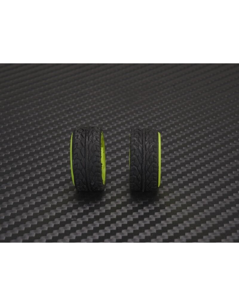 PN RACING KEN PNMR2089R0 RACING MINI-Z 2WD MACHINE DELRIN CUT YELLOW FORMULA 11X20MM FLANGED WHEEL R0