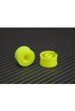 PN RACING PN MR2089R0 2WD DELRIN  FORMULA 11X20MM FLANGED REAR WHEELS 0 OFFSET: YELLOW (2)