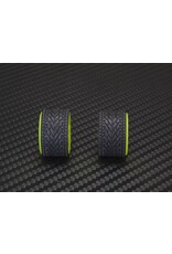 PN RACING PN MR2089R14 2WD DELRIN FORMULA 14X20MM FLANGED REAR WHEELS: YELLOW (2)