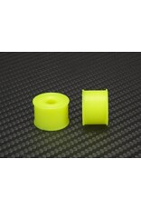PN RACING PN MR2089R14 2WD DELRIN FORMULA 14X20MM FLANGED REAR WHEELS: YELLOW (2)