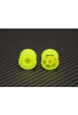PN RACING PN MR2089R14 2WD DELRIN FORMULA 14X20MM FLANGED REAR WHEELS: YELLOW (2)