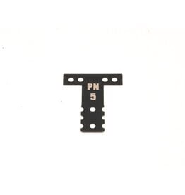 PN RACING PN MR3075K MM BLACK SPRING STEEL T-PLATE #5 FOR MR-03, MR-04