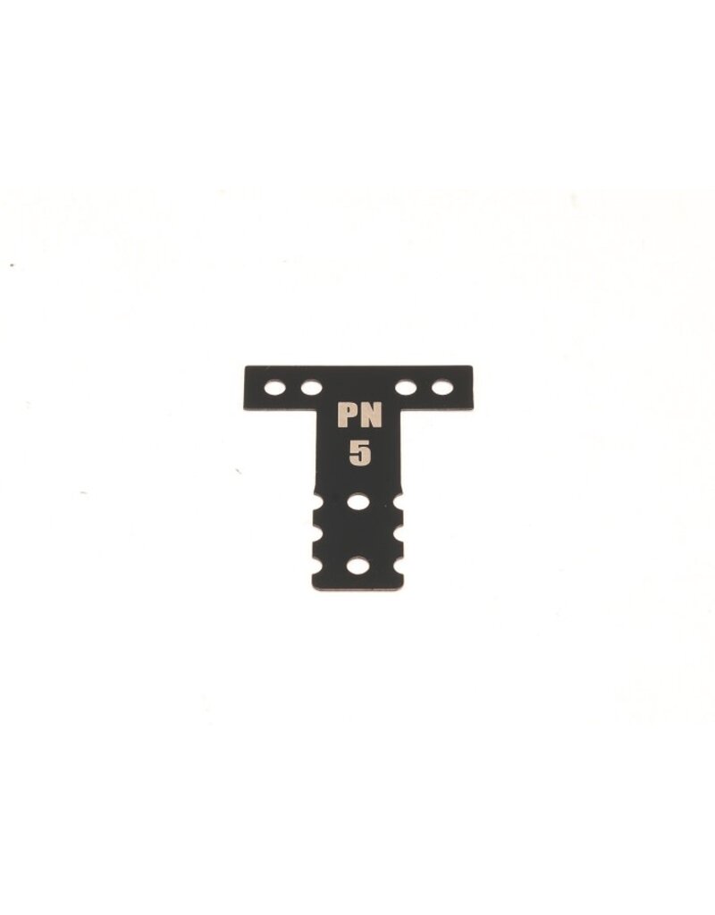 PN RACING PN MR3075K MM BLACK SPRING STEEL T-PLATE #5 FOR MR-03, MR-04