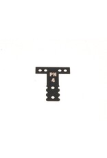 PN RACING PN MR3074K MM BLACK SPRING STEEL T-PLATE #4 FOR MR-03, MR-04