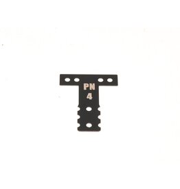 PN RACING PN MR3074K MM BLACK SPRING STEEL T-PLATE #4 FOR MR-03, MR-04