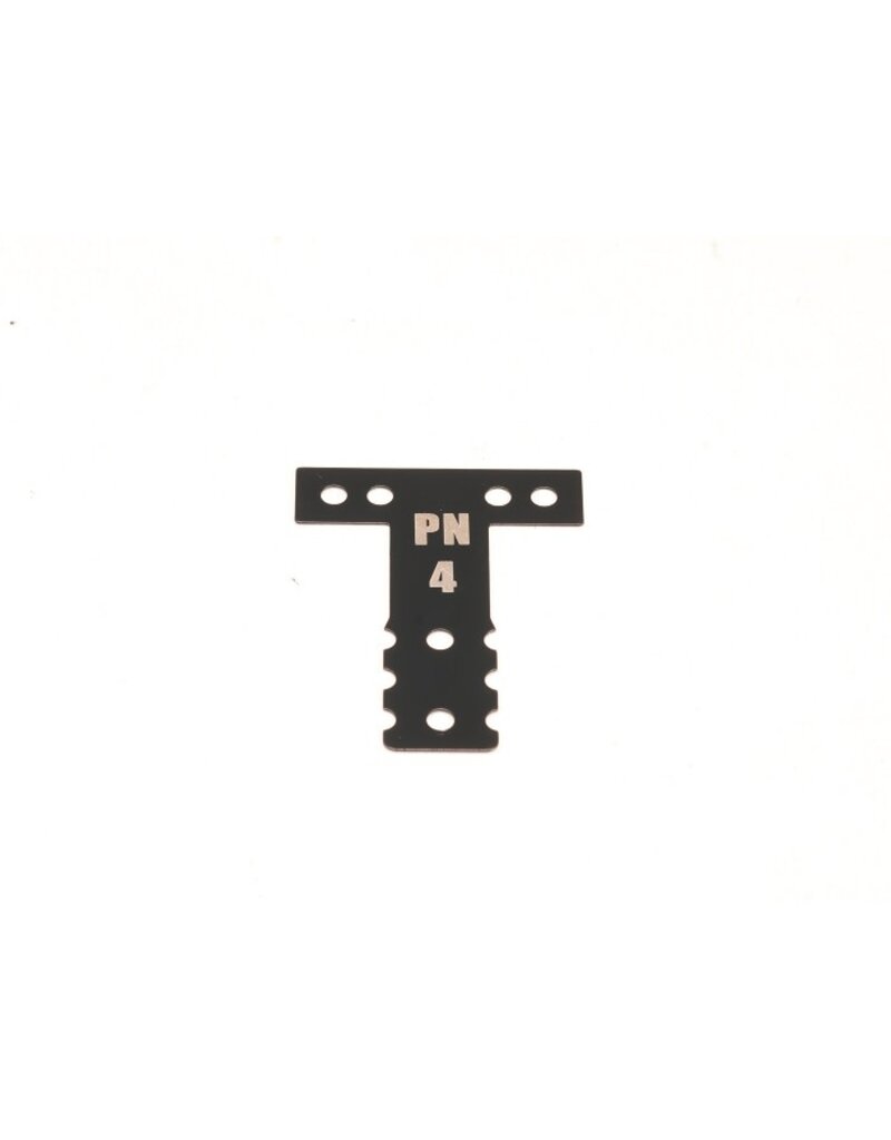 PN RACING PN MR3074K MM BLACK SPRING STEEL T-PLATE #4 FOR MR-03, MR-04