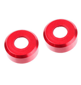 TEAM CORALLY COR00180-532 CORALLY HDA SUSPENSION ARM INSERT, OUTER, SPACER 1.5MM, ALUMINUM, RED (2PCS), KAGAMA