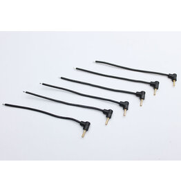 REFLEX RACING RRE022 2.0MM BULLET PLUGS WITH MOLDED IN GRIP PIG TAILS (6 PCS)