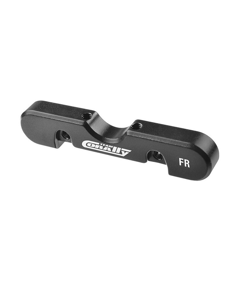 TEAM CORALLY COR00180-872 SUSPENSION ARM MOUNT HD, FRONT-REAR, 8MM, ALUMINUM, BLACK, FOR KAGAMA