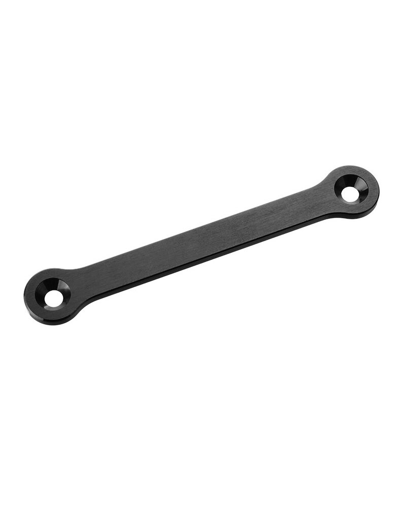 TEAM CORALLY COR00180-831 STEERING RACK - DUAL STIFFENER - SWISS MADE 7075 T6 ALUMINUM - 2MM - HARD ANODIZED - BLACK