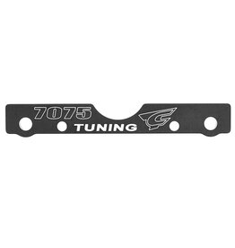 TEAM CORALLY COR00180-682 SUSPENSION ARM MOUNT - FR - SWISS MADE 7075 T6 - 3MM - HARD ANODIZED - BLACK - MADE IN ITALY