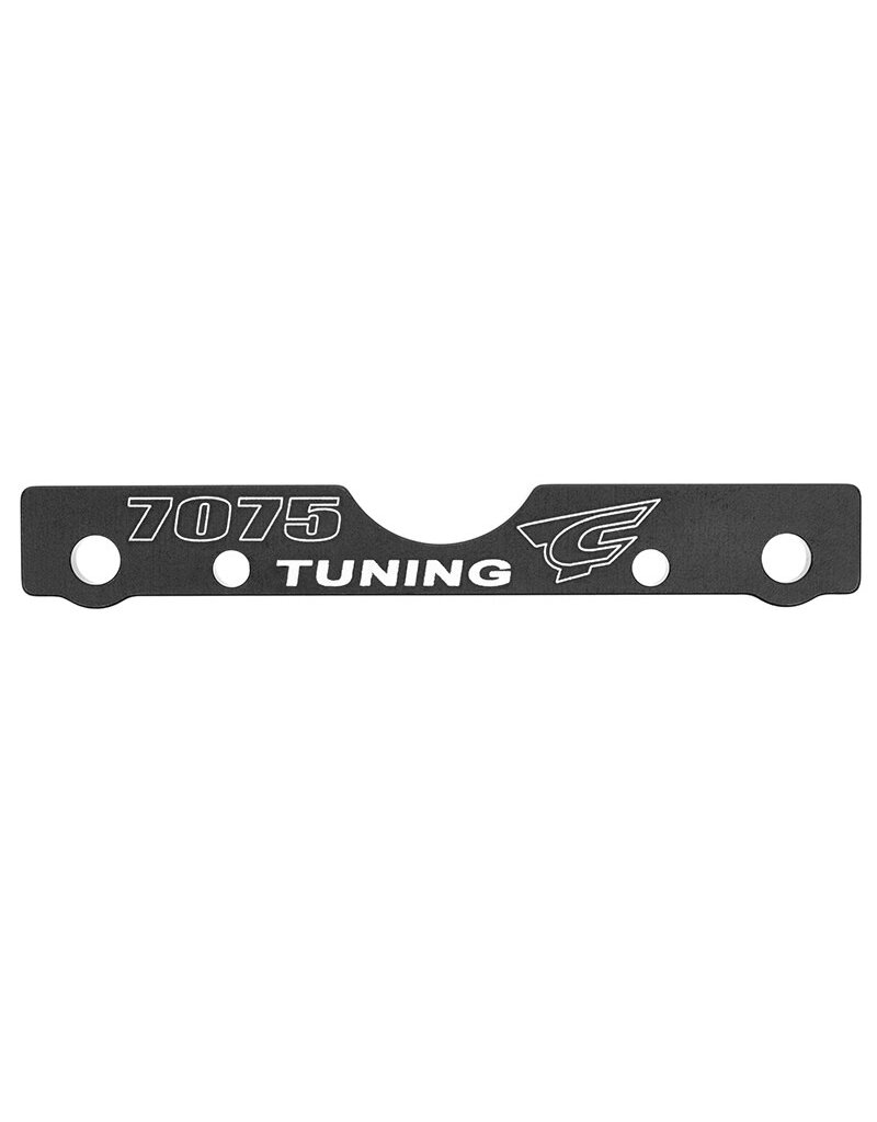 TEAM CORALLY COR00180-682 SUSPENSION ARM MOUNT - FR - SWISS MADE 7075 T6 - 3MM - HARD ANODIZED - BLACK - MADE IN ITALY