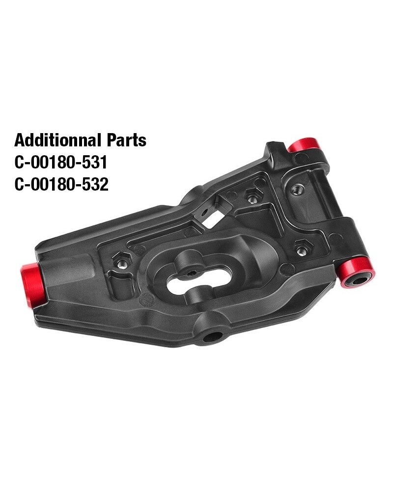 TEAM CORALLY COR00180-859 SUSPENSION ARM HDA-3 , LOWER, FRONT- COMPOSITE FOR ASUGA