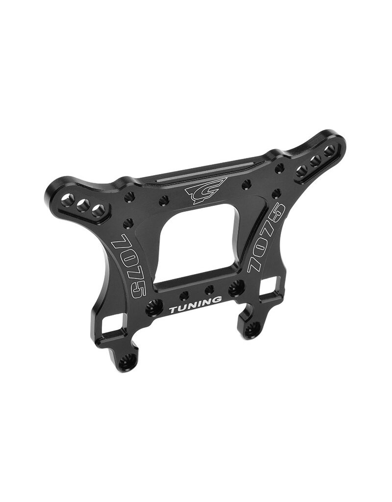 TEAM CORALLY COR00180-420 CORALLY SHOCK TOWER - FRONT - SWISS MADE 7075 T6 - 5MM - HARD ANODIZED - BLACK