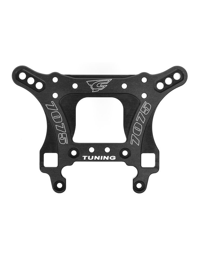 TEAM CORALLY COR00180-420 CORALLY SHOCK TOWER - FRONT - SWISS MADE 7075 T6 - 5MM - HARD ANODIZED - BLACK