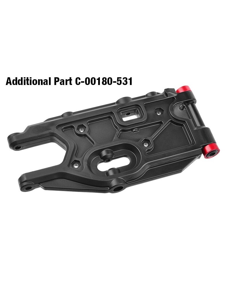 TEAM CORALLY COR00180-860 CORALLY SUSPENSION ARM HDA-3 , LOWER, REAR- COMPOSITE