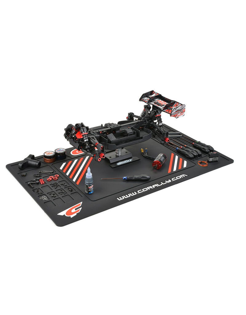TEAM CORALLY COR90280 TEAM CORALLY RUBBER PIT MAT