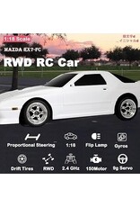 IMEX LD11802W 1/18 DRIFT CAR FC3 RX-7 RWD WHITE