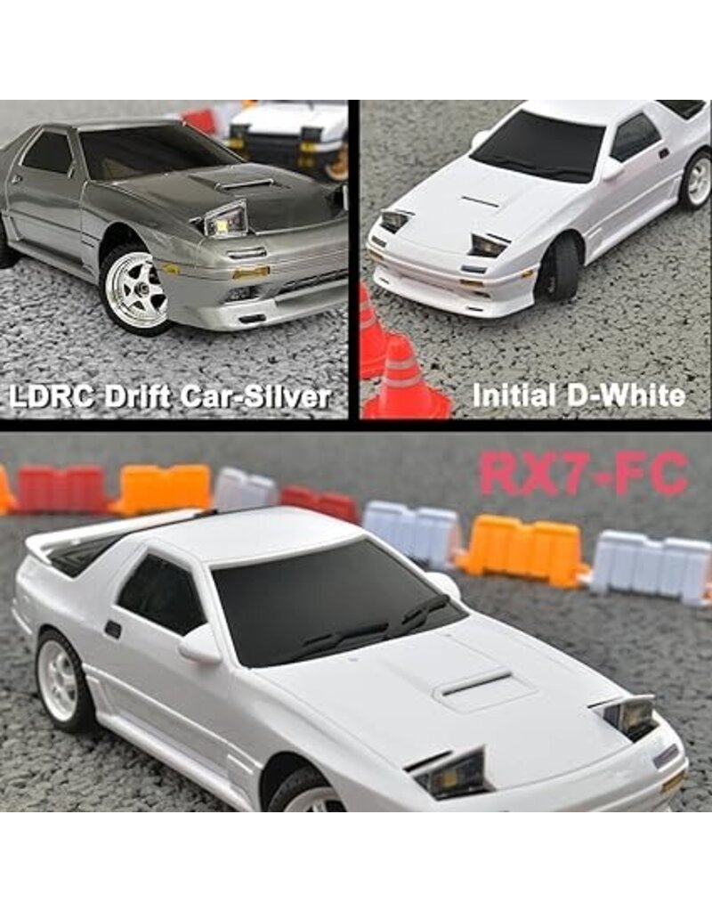 IMEX LD11802W 1/18 DRIFT CAR FC3 RX-7 RWD WHITE