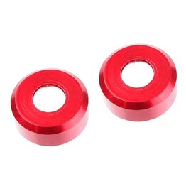 TEAM CORALLY COR00180-1040 CORALLY HDA SUSPENSION ARM INSERT, OUTER, SPACER 2.5MM, ALUMINUM, RED, 2PCS, FOR SPARK