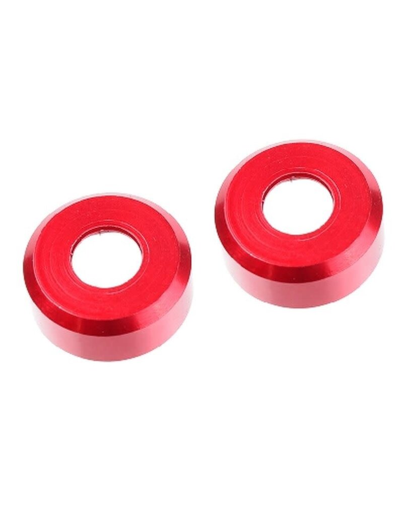TEAM CORALLY COR00180-1040 CORALLY HDA SUSPENSION ARM INSERT, OUTER, SPACER 2.5MM, ALUMINUM, RED, 2PCS, FOR SPARK