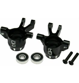 HOT RACING HRAMMX21M01 ALUMINUM STEERING BLOCKS HD BEARINGS FOR TRAXXAS MINI MAXX