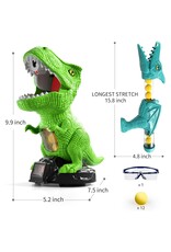 NO BRAND MG4016 DINOSAUR SHOOTING GAME ELECTRONIC SCOREBOARD TWO GUNS DUEL 24 FOAM BULLETS