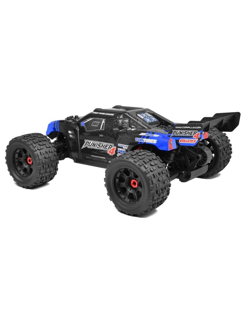 TEAM CORALLY COR00292-B PUNISHER 4S MONSTER TRUCK RTR VERSION, BLUE