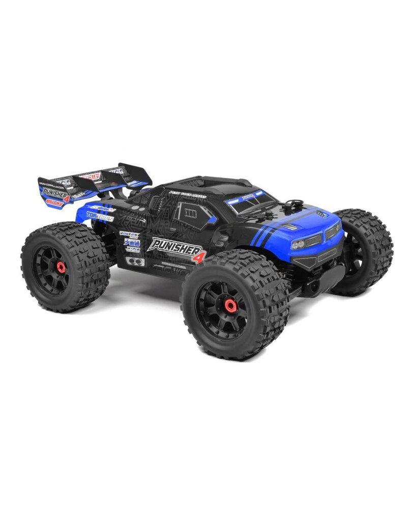 TEAM CORALLY COR00292-B PUNISHER 4S MONSTER TRUCK RTR VERSION, BLUE