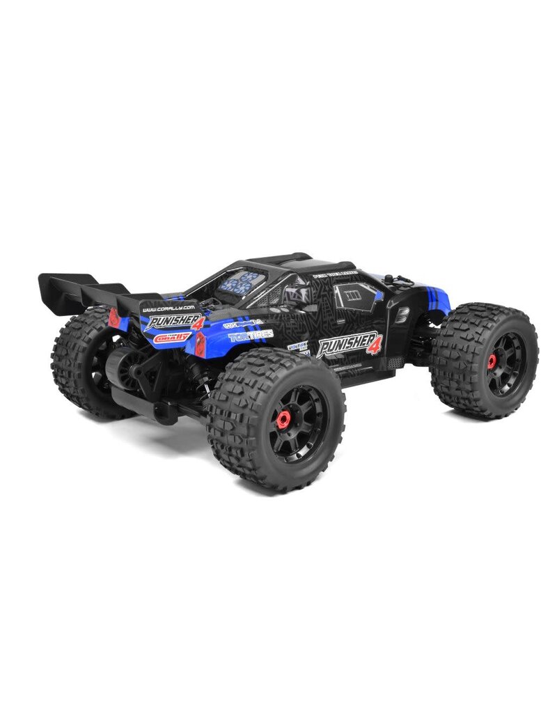 TEAM CORALLY COR00292-B PUNISHER 4S MONSTER TRUCK RTR VERSION, BLUE