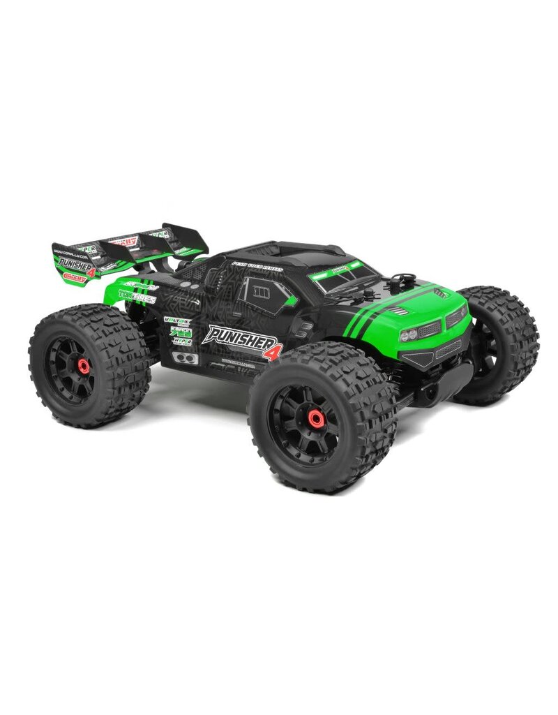TEAM CORALLY COR00292-G CORALLY PUNISHER 4S MONSTER TRUCK RTR VERSION, GREEN