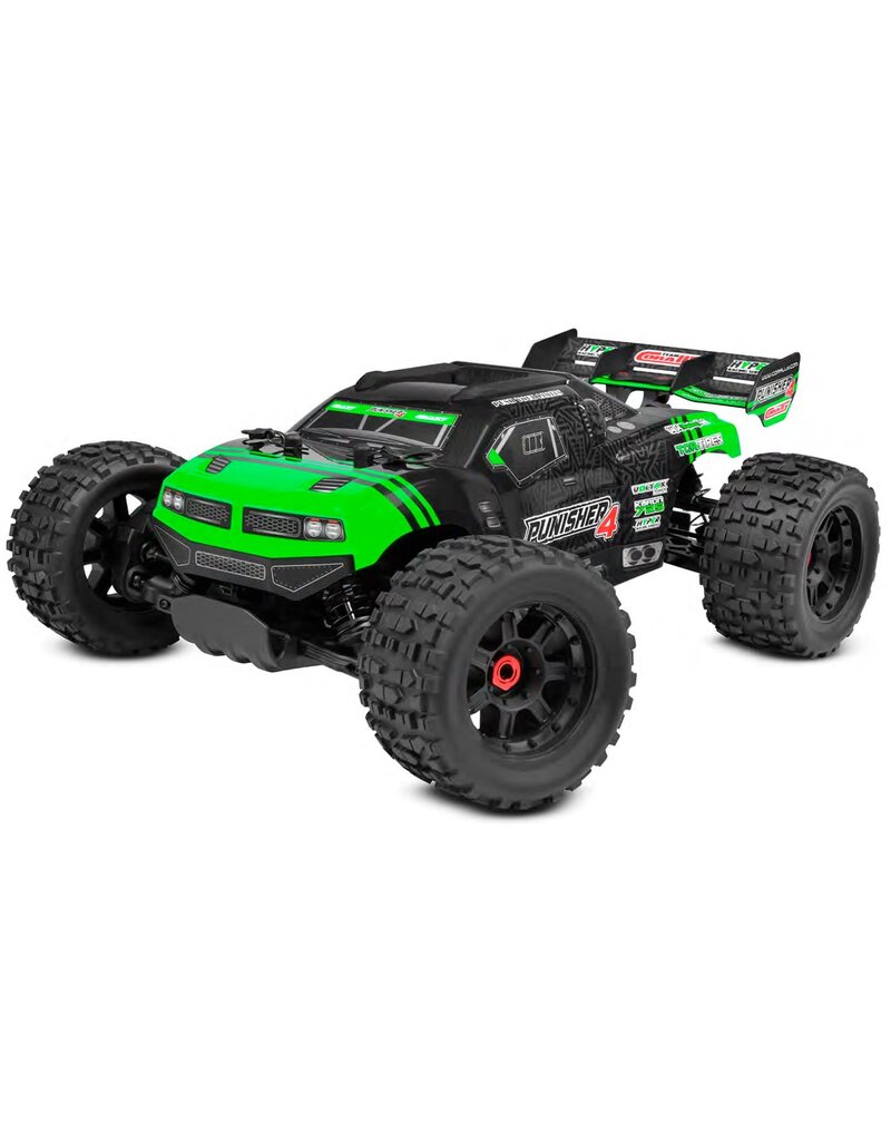 TEAM CORALLY COR00292-G CORALLY PUNISHER 4S MONSTER TRUCK RTR VERSION, GREEN