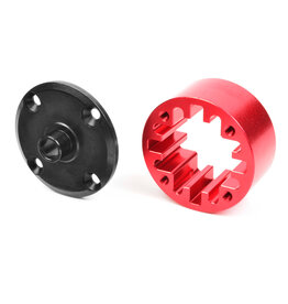 TEAM CORALLY COR00180-686 CENTER DIFF CASE - 35MM - ALUMINIUM CENTER/STEEL FLANGE - 1 PC, FITS ALL 1/8 MODELS, KAGAMA