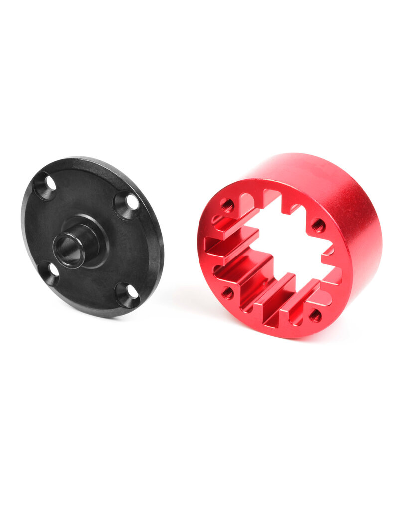 TEAM CORALLY COR00180-686 CENTER DIFF CASE - 35MM - ALUMINIUM CENTER/STEEL FLANGE - 1 PC, FITS ALL 1/8 MODELS, KAGAMA