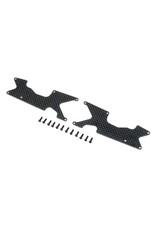TLR TLR344048 REAR ARM INSERTS, CARBON: 8XT