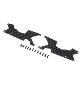 TLR TLR344048 REAR ARM INSERTS, CARBON: 8XT