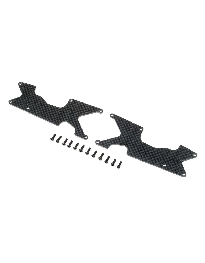 TLR TLR344048 REAR ARM INSERTS, CARBON: 8XT
