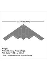 E-FLITE EFLU09050 MICRO B-2 SPIRIT OF AMERICA TWIN 30MM EDF BNF BASIC