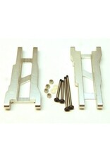 STRC SPTST2555XS ALUMINUM HEAVY DUTY REAR A-ARMS W/ LOCK-NUT HINGE-PINS, SILVER, FOR SLASH 2WD, 1PR