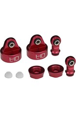HOT RACING HRATUDR156CA02 TRAXXAS UDR ALUMINUM SHOCK CAPS & ENDS (RED) (2)