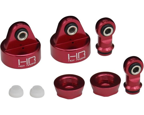 HRATUDR156CA02 TRAXXAS UDR ALUMINUM SHOCK CAPS & ENDS (RED) (2)