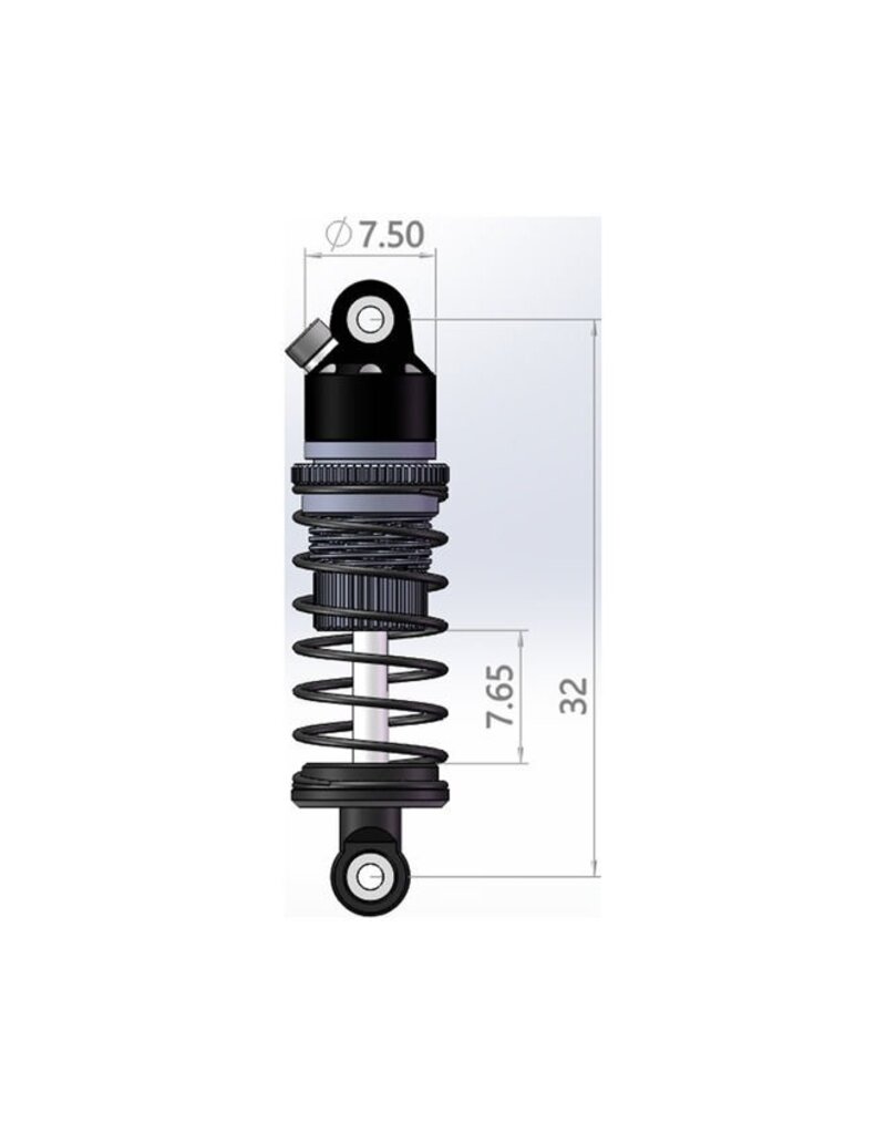 HOT RACING HRALMCB32DP01 6061 DAMPER SHOCK 32MM FOR LOSI MICRO-B (2)
