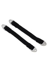 HOT RACING HRASLS95T1808 95MM SUSPENSION TRAVEL LIMIT STRAPS: SILVER (2)