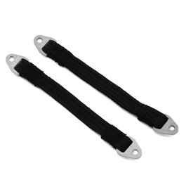 HOT RACING HRASLS95T1808 95MM SUSPENSION TRAVEL LIMIT STRAPS: SILVER (2)