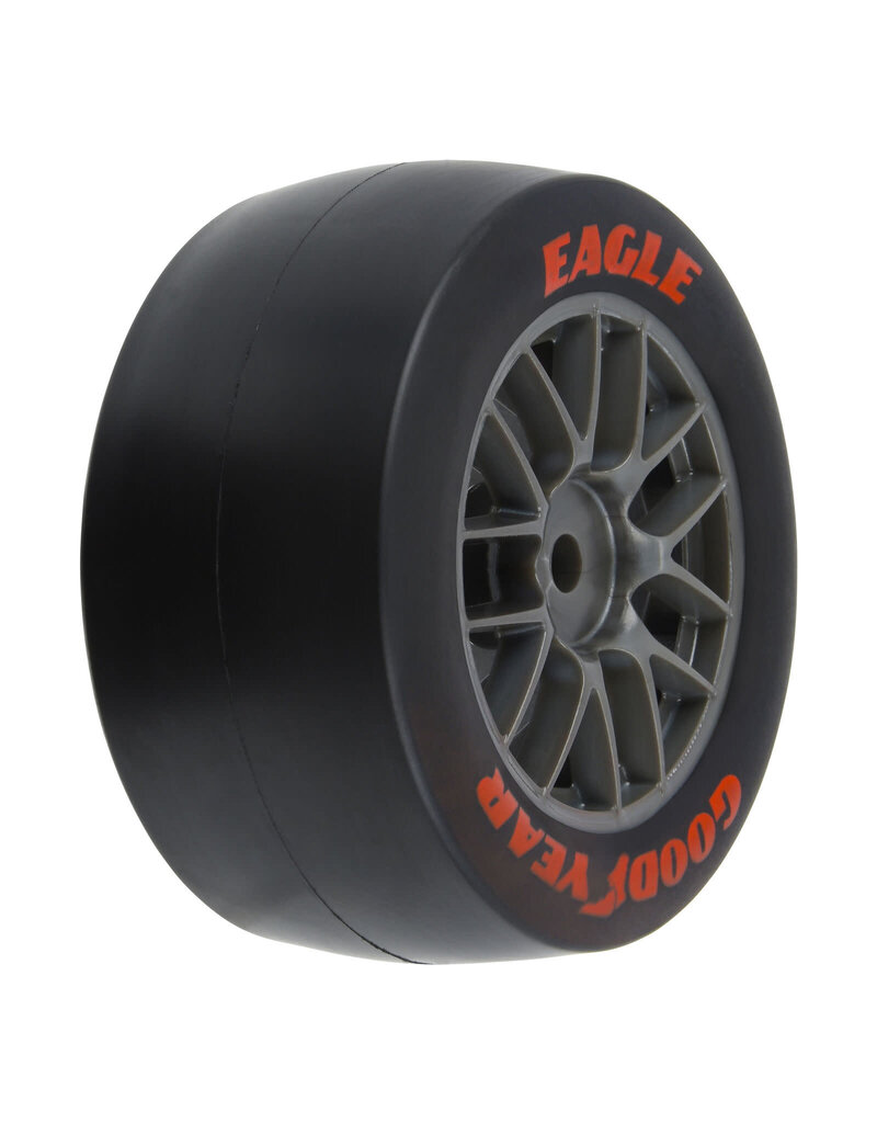 PROLINE RACING PRO1030410 GOODYEAR EAGLE OPTION TIRE F/R MTD GREY FOR LOSI NASCAR RACECAR (4)