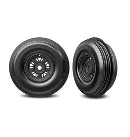 TRAXXAS TRA10971 T&W FUNCO BLK WHL RIBBED TIRE