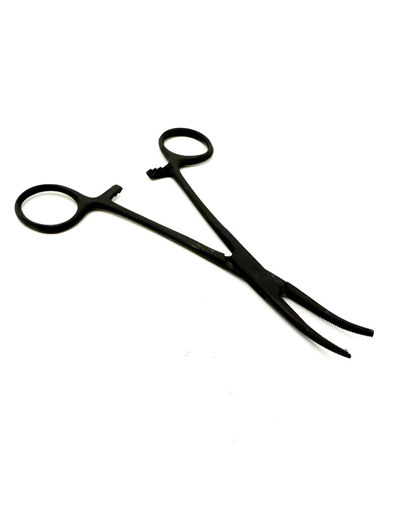 RACERS EDGE RCEPRO7051 5 1/2" LOCKING PLIERS (HEMOSTAT), CURVED, STAINLESS STEEL (BLACK FINISH)