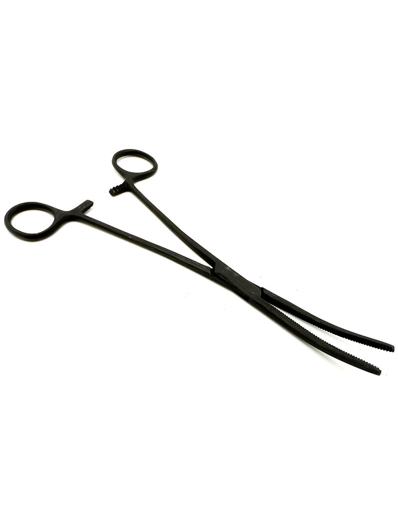 RACERS EDGE RCEPRO7053 8" LOCKING PLIERS (HEMOSTAT), CURVED, STAINLESS STEEL (BLACK FINISH)